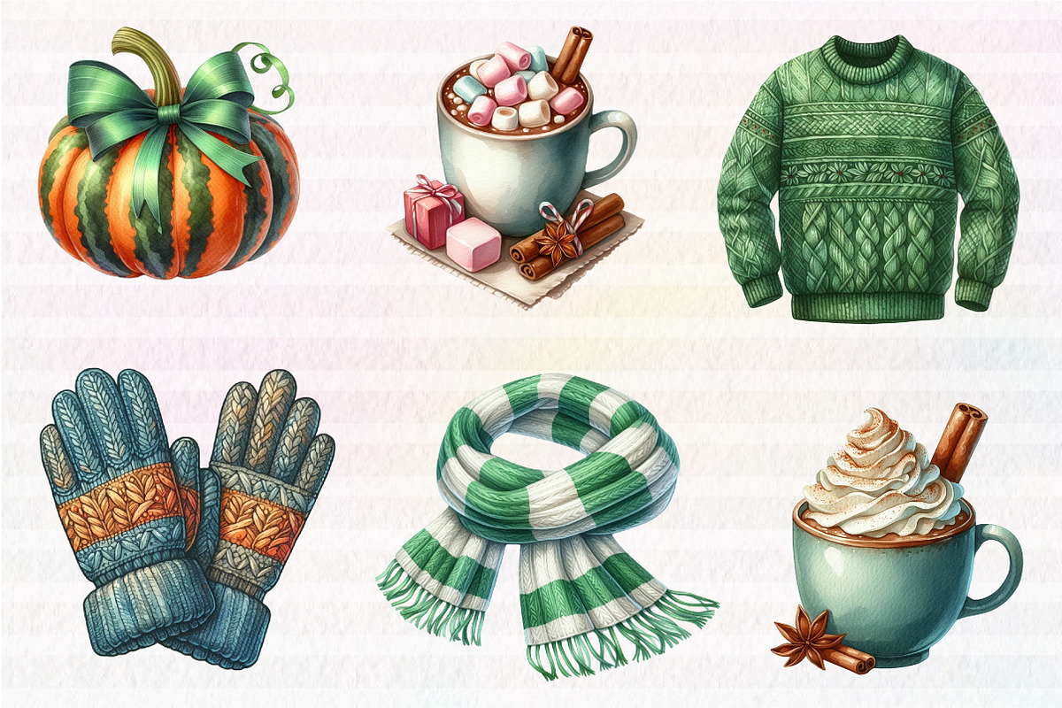 Watercolor Autumn Clipart, an Illustration by CreationArt (Photo 4 of 5)