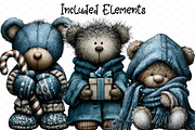 Whimsical Christmas Icy Blue Teddy B, an Illustration by cherrydesign (Thumbnail 2 of 4)