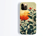 Orange Sun Over Wildflowers, a Decorative Illustration by Housui Patterns (Thumbnail 8 of 8)