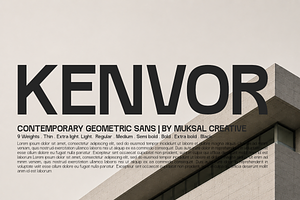 Kenvor Contemporary Sans Serif, a Sans Serif Font by Muksal Creative