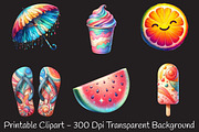 Abstracts Cute Summer Clipart, an Illustration by RobertsArt (Thumbnail 5 of 7)
