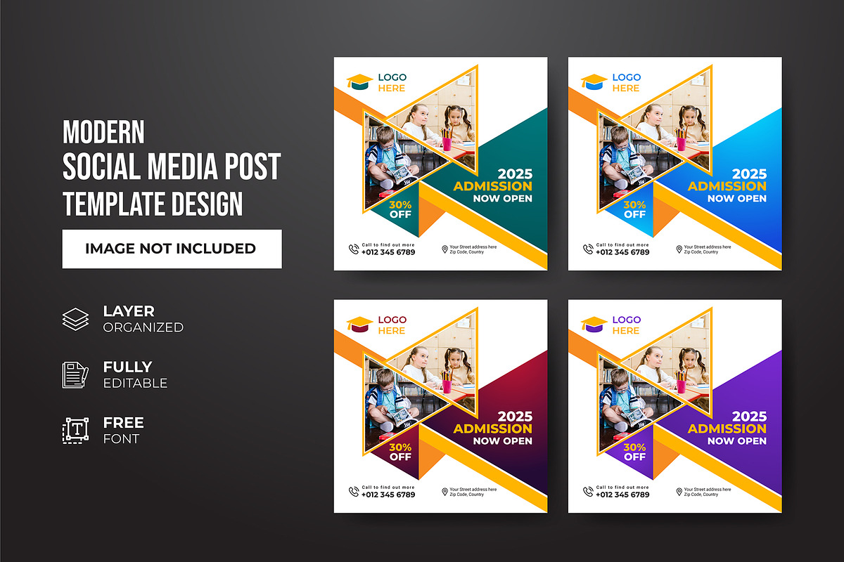 Social Media Post Template, a Social Media Template by gstudiovect21 (Photo 56 of 72)