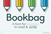 Bookbag School Font, a Sans Serif Font by Letradora (Thumbnail 1 of 9)