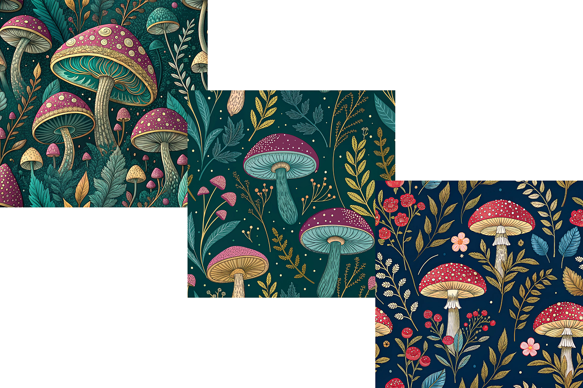 Maximalist Mushroom Tapestry Pattern, a Pattern Graphic by FloridPrintables (Photo 4 of 12)