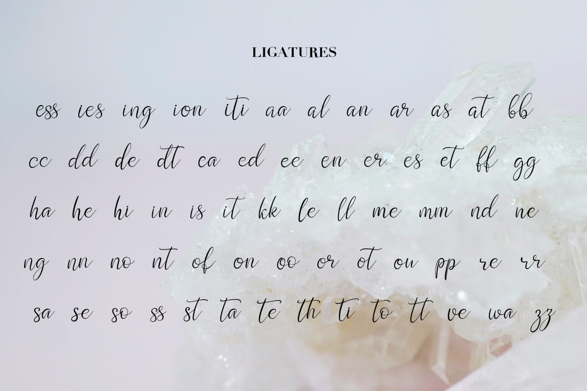 Script font Diamond Crystal, a Script Font by Almazova Dolzhenko (Photo 3 of 11)