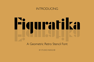 Figuratika a retro stencil font