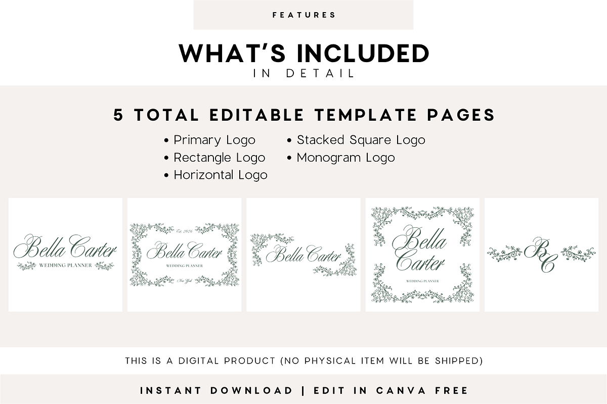 Wedding Planner Logo Kit Template, a Branding & Logo Template by BrandhavenStudio (Photo 6 of 10)