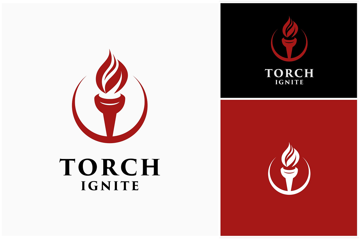 Torch Fire Flame Ignite Burn Logo, a Branding & Logo Template by ika trisiana (Photo 2 of 2)