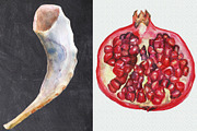 Watercolor Rosh Hashanah set, an Illustration by DollyPotterson (Thumbnail 6 of 6)