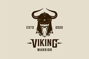 viking of helmet with face design, a Branding & Logo Template by zyxroun shop