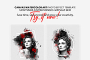 Watercolor Canvas Frame Art Effect, an Action Add-On by MRI STUDIO (Thumbnail 2 of 34)