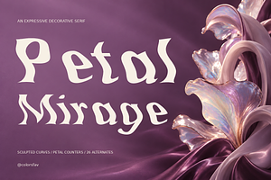 Petal Mirage — Expressive Liquid, a Serif Font by Colorsfav