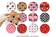 Skunk Valentines Tileable Pattern, a Pattern Graphic by NDesigns (Thumbnail 2 of 4)