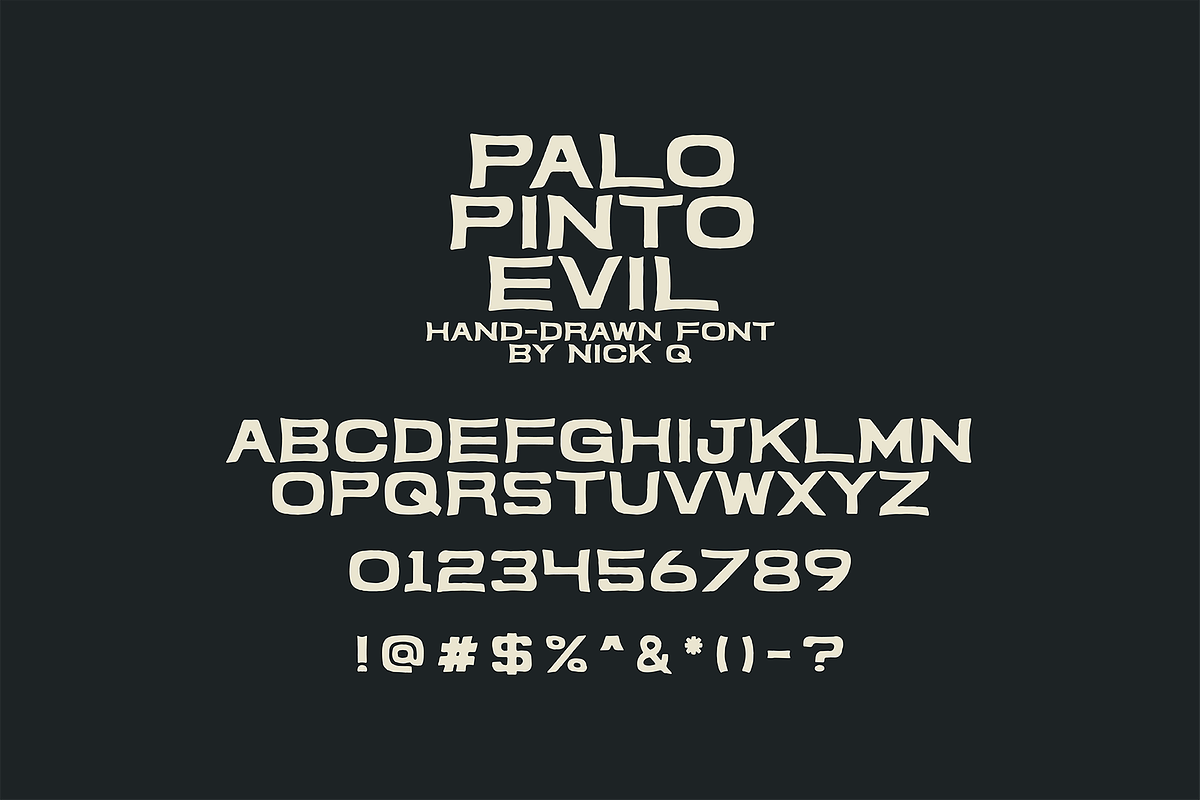 Palo Pinto Hand Drawn Font, a Sans Serif Font by nickqtx (Photo 5 of 6)
