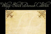 Vintage Stencil Damask Digital Paper, a Pattern Graphic by Le Paper Cafe (Thumbnail 4 of 5)