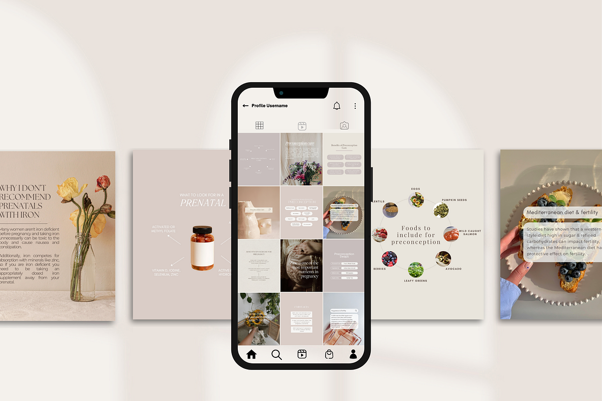 Fertility Social Media Templates, a Templates & Theme by Naturopath Hub (Photo 8 of 10)