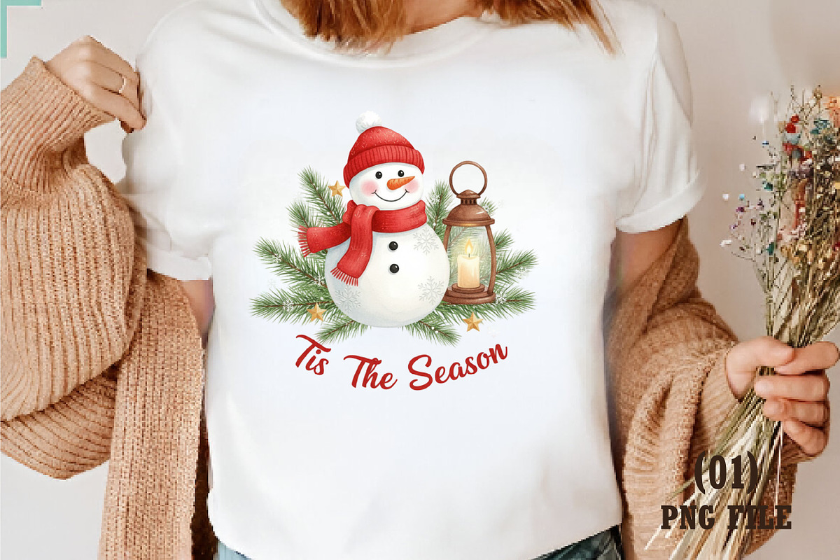 Tis The Season Snowman PNG, an Illustration by DreamArtGraphic (Photo 1 of 5)