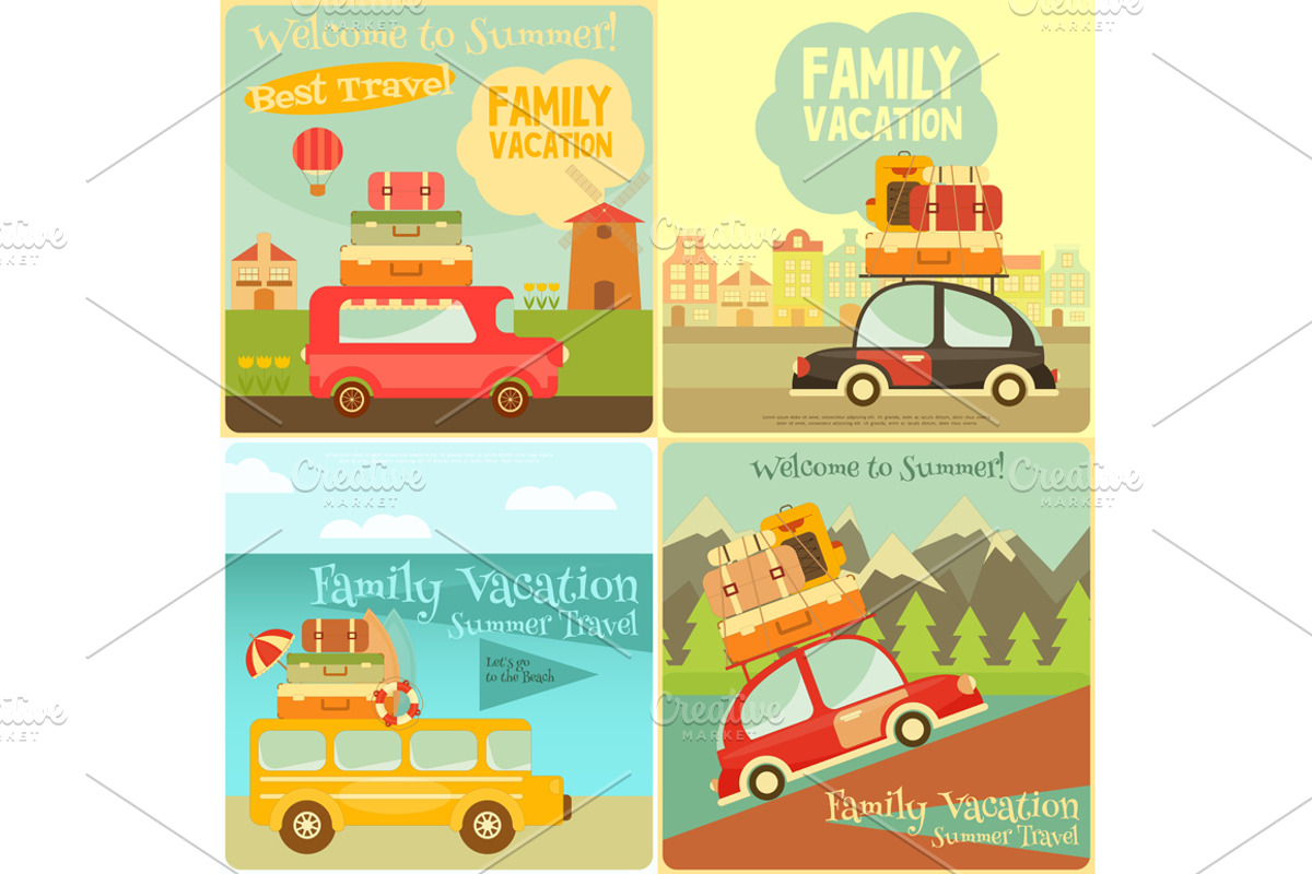 Travel Cards Set, an Object Illustration by ELFIVETROV DESIGN