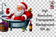 10 PNGs Funny Santa Clipart Bundle, a Graphic by Clipart Bloom (Thumbnail 17 of 17)