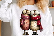 Valentine Day Owl Clipart, an Illustration by SinaCreation (Thumbnail 5 of 7)