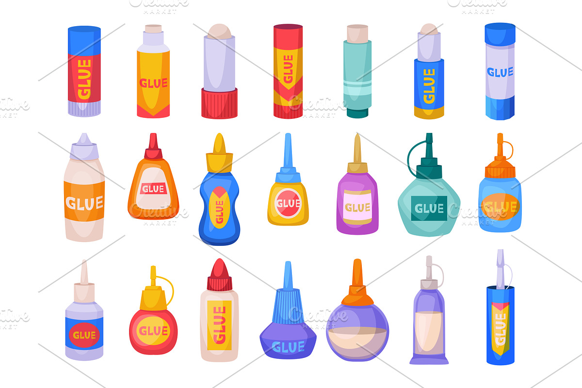 Glue in stick. Stationary office, an Object Illustration by Onyx