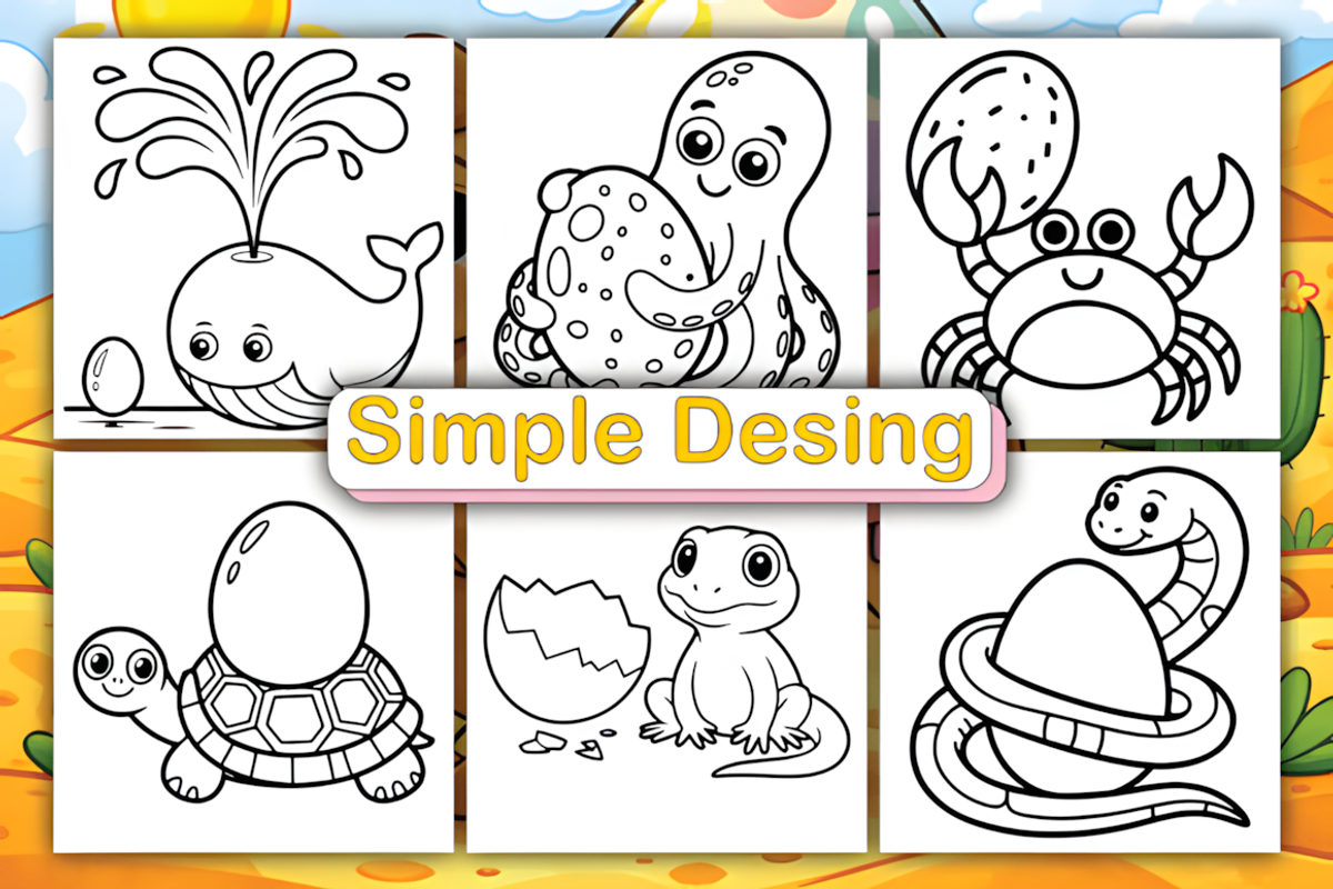 Animals Easter Eggs Coloring Book, a Seasonal Illustration by Ink Gallery (Photo 2 of 4)