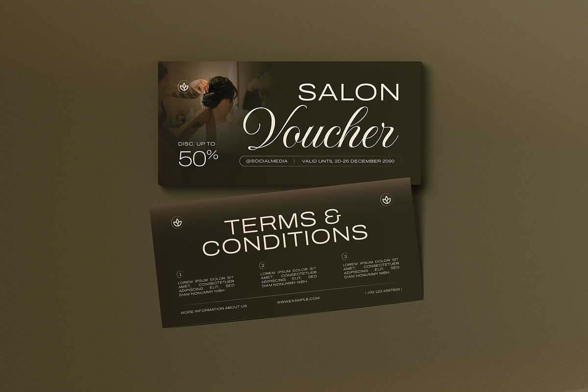 Salon Gift Voucher, a Card Template by graphicook (Photo 1 of 3)