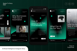 Artificial Intelligence Automation, a Social Media Template by Annora Studio
