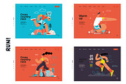 RUN! flat vector illustrations set, a Templates & Theme by Grivina's shop (Thumbnail 20 of 24)