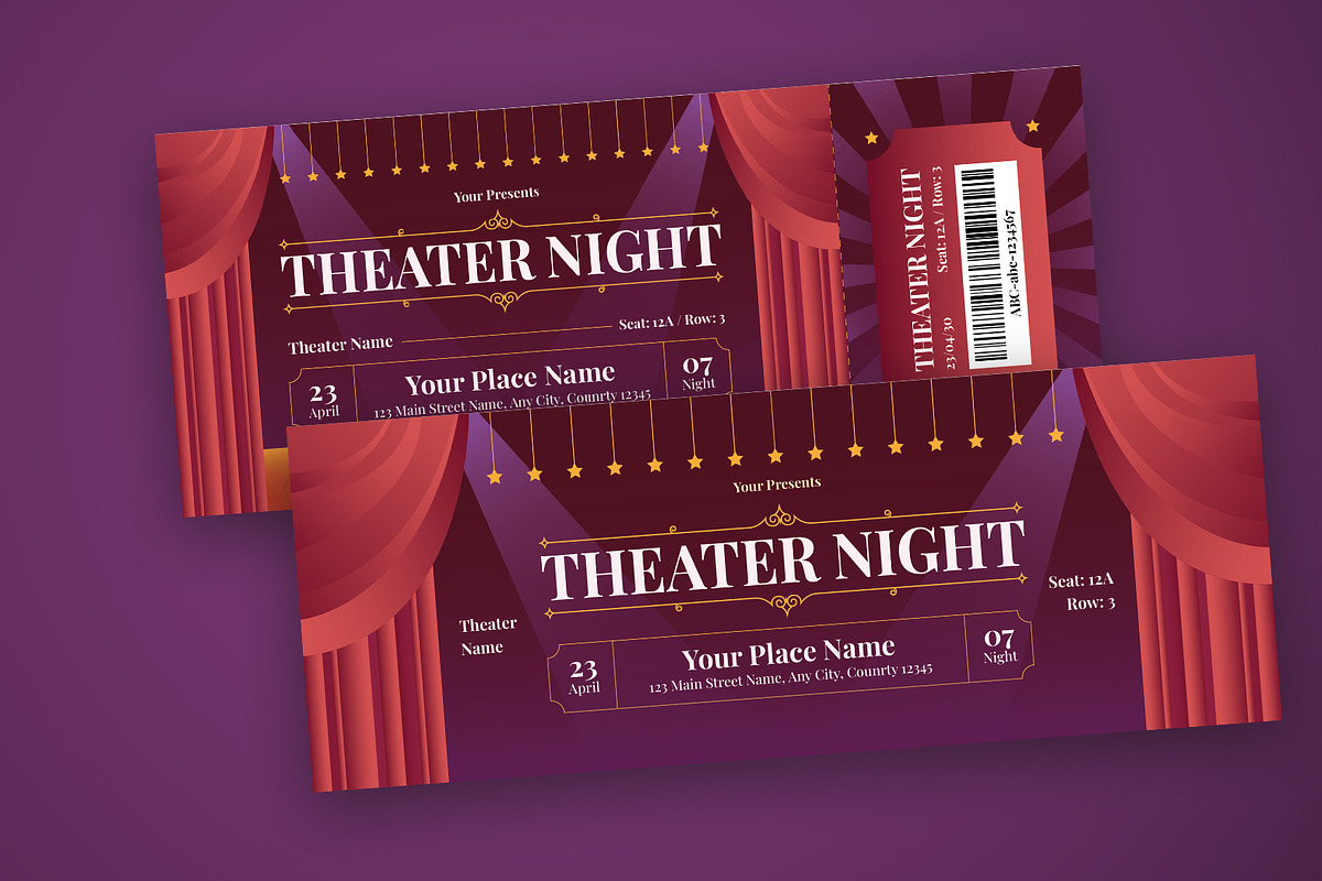 Creative Theater Ticket, a Stationery Template by Neermana (Photo 2 of 4)