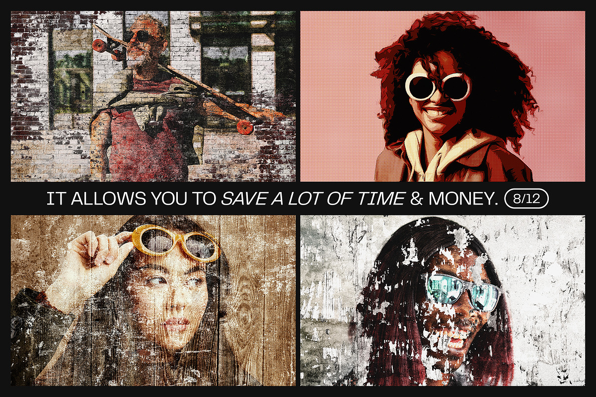 12 Photo Effect Templates, a Layer Style Add-On by iDoodle Studio (Photo 5 of 6)