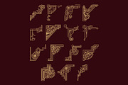 Art Deco 29 Floral Corners, a Decorative Illustration by Stanislav Kharchevskyi (Thumbnail 2 of 3)