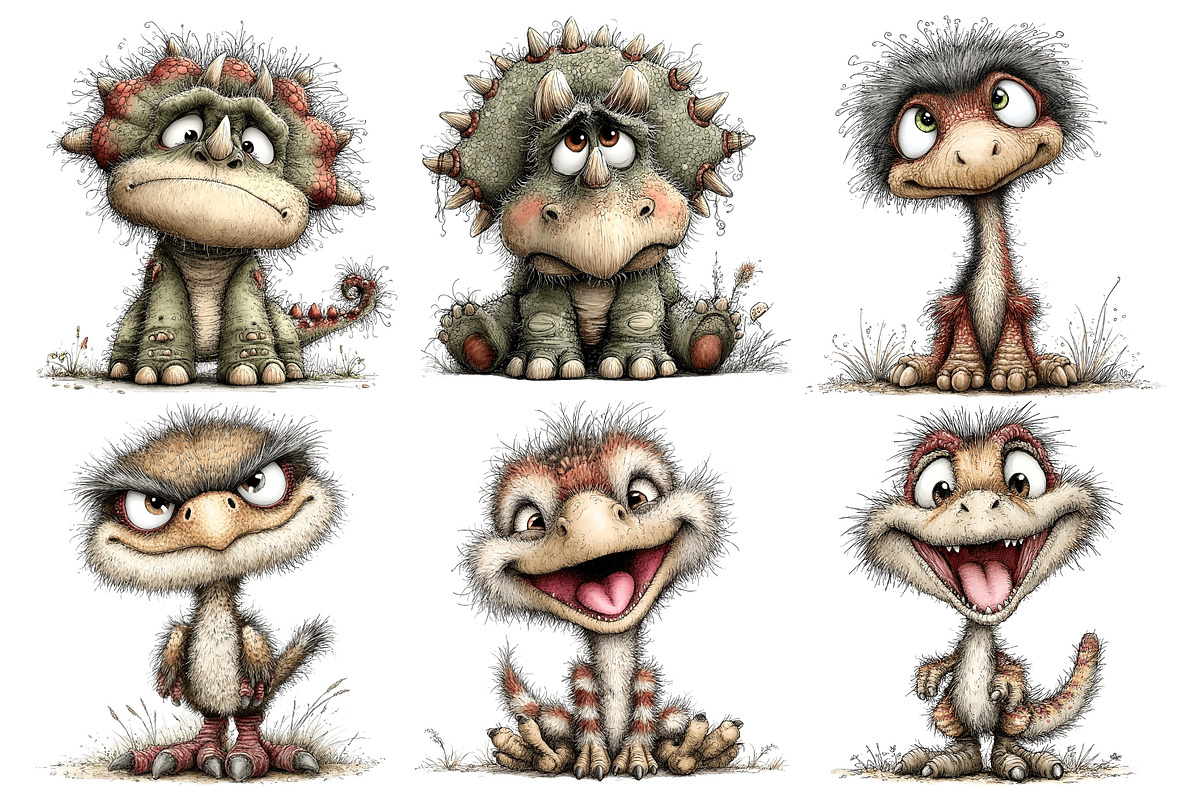 Whimsical Quirky Dinosaur PNG, an Animal Illustration by Nicolle's Colorful Art (Photo 5 of 5)