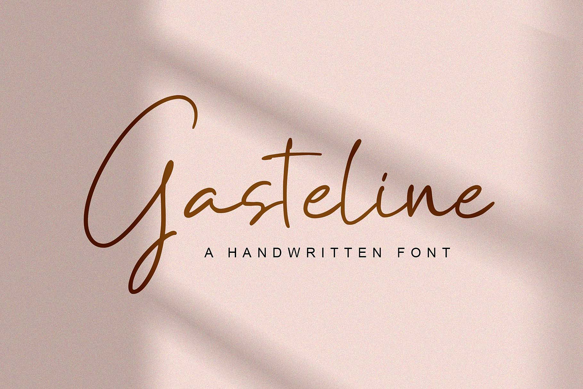 Gasteline - Casual Font, a Script Font by MJB Letters (Photo 1 of 10)