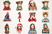 Christmas Cute Girls Sublimation Png, an Illustration by RobertsArt (Thumbnail 7 of 7)