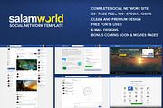 Salam World - Social Network Site, a Websites & App Template by IQSIR (Thumbnail 1 of 15)
