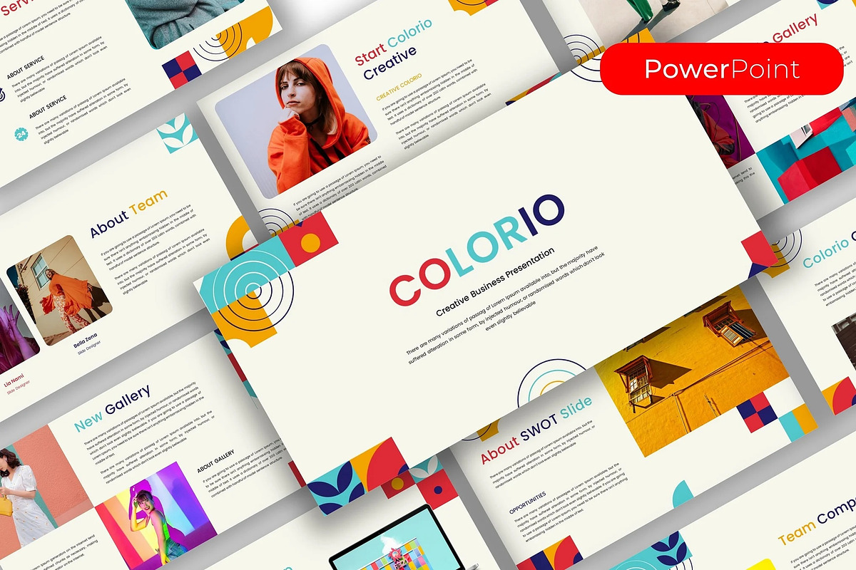Colorio – Creative PowerPoint, a Presentation Template by kreatifreya (Photo 1 of 5)