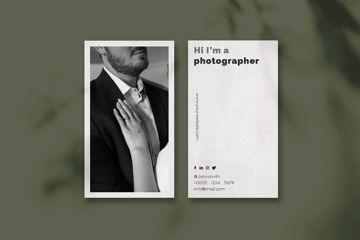 Photography Business Card Template, a Business Card Template by Saman Osama (Photo 1 of 4)
