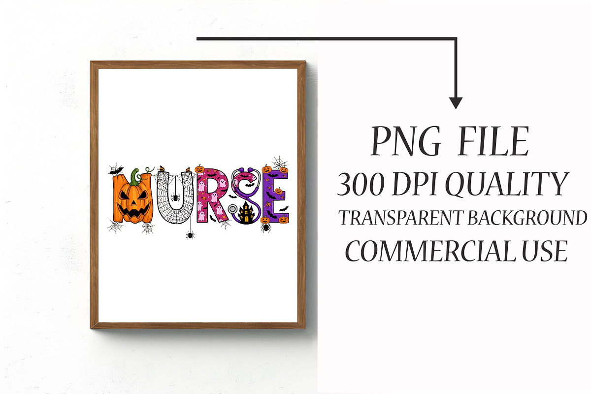Nurse Halloween Spooky Sublimation P, an Illustration by Libby Wishes (Photo 3 of 6)