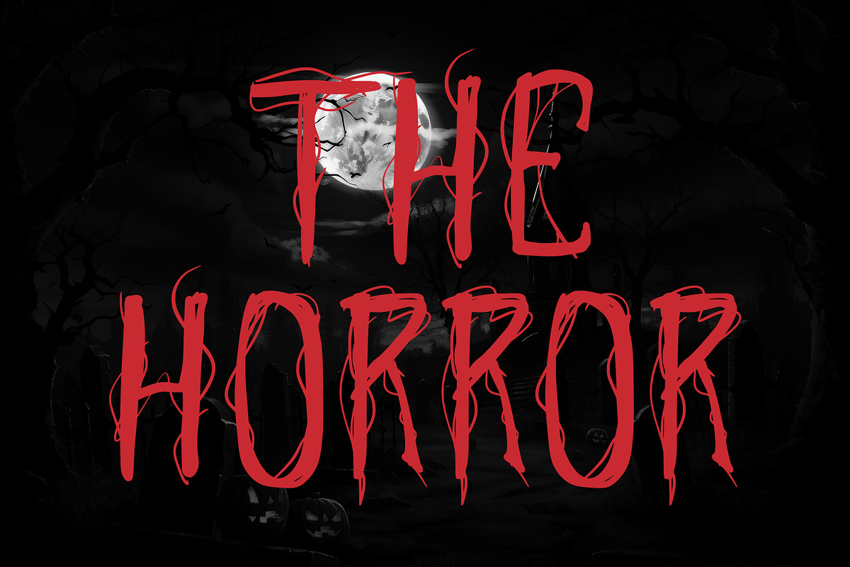 Phantak - Horror Font, a Handwritten Font by Ideal Eksis (Photo 5 of 6)