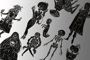 Witchy Halloween Clip Art, a Decorative Illustration by Lilla Bölecz (Thumbnail 4 of 5)