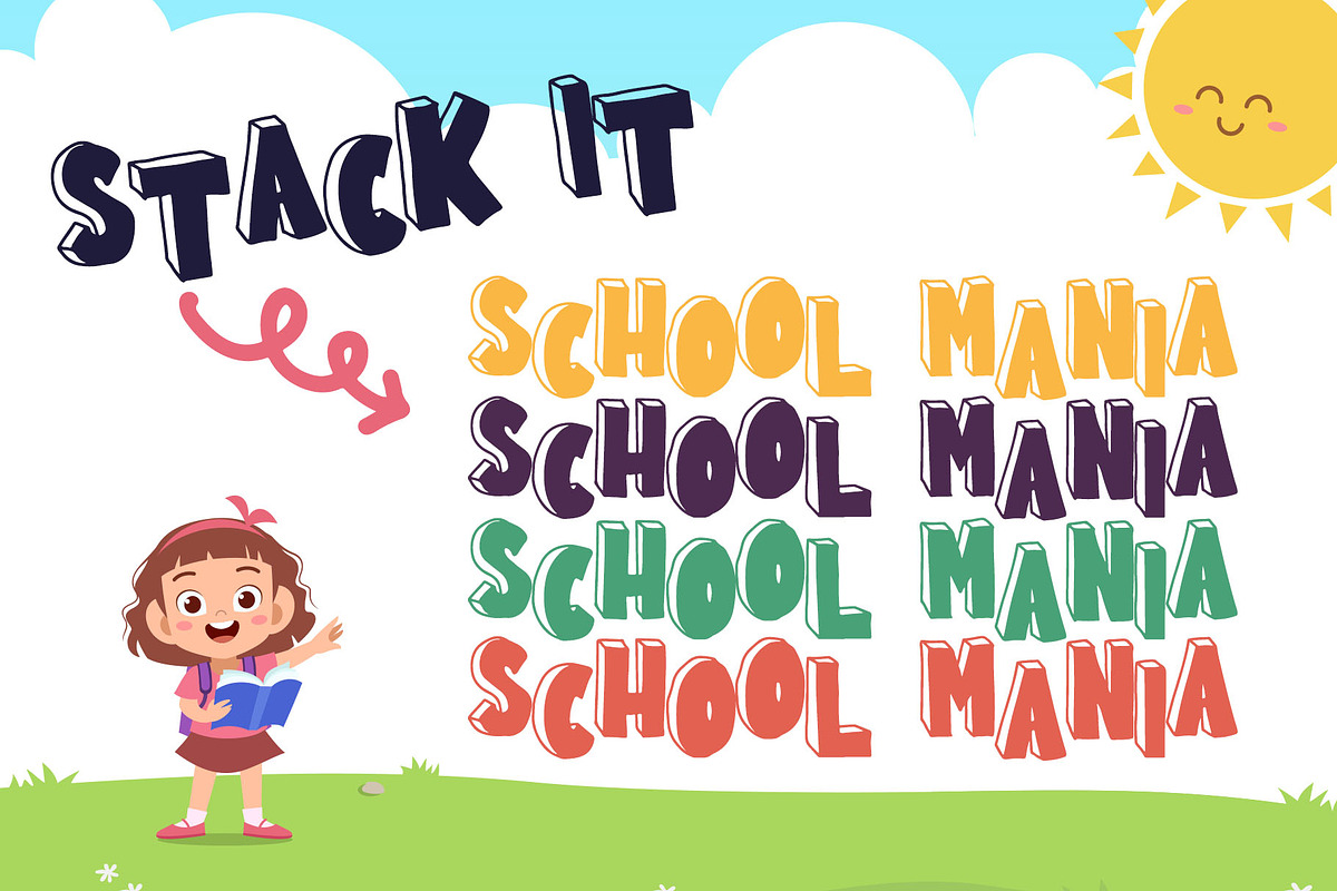 School Mania - Display Font preview 4
