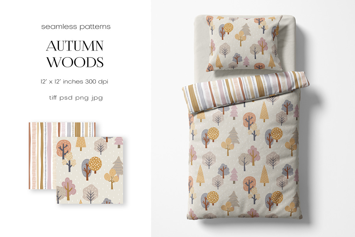 Seamless Kids Pattern Collection, a Pattern Graphic by PROTEA Watercolor Studio (Photo 2 of 8)