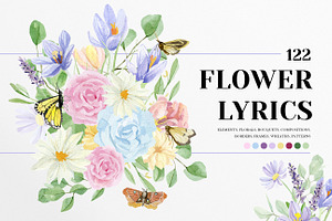 Pastel Flowers Botanical collection