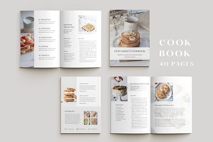 Aesthetic Cookbook Recipe Template, a Magazine Template by ShopRShop