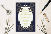 Blue & Gold Elegant Wedding Inv, an Invitation Template by Lyllopop (Thumbnail 3 of 4)