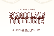 Scholar Block Outline, a Sans Serif Font by Dm Studio (Thumbnail 1 of 10)