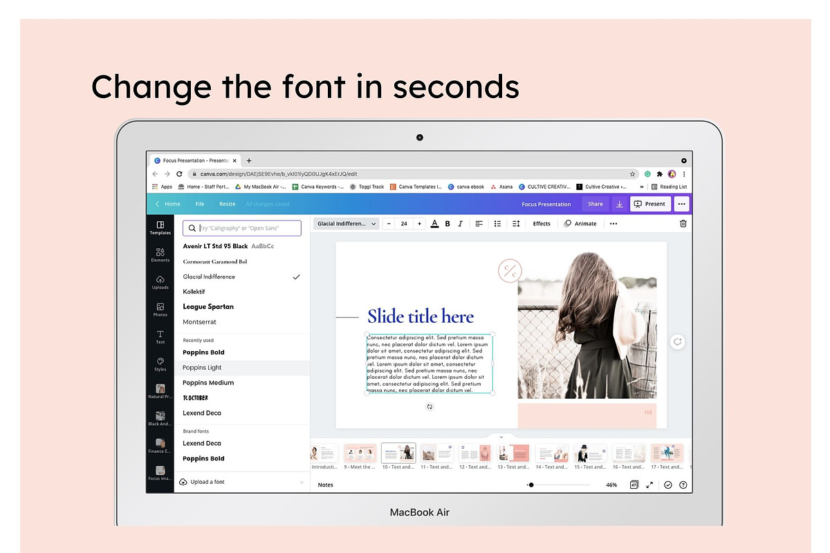 Focus Webinar, Course, Presentation, a Presentation Template by Cultive Creative (Photo 6 of 13)