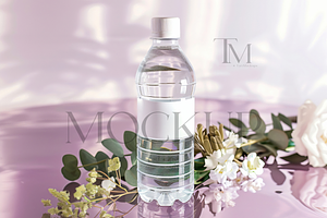 Water Bottle Label Mockup, 8x2 Label, a Product Mockup by TatiMockup