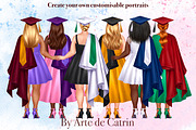 University Graduates Girls Plus Size, a Graphic by ArtedeCatrin (Thumbnail 2 of 10)